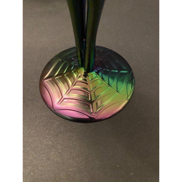 Set Of 4 Multicolored 3D Skeleton Hand Plastic Goblets with Spider Web Base - Picture 2 of 6